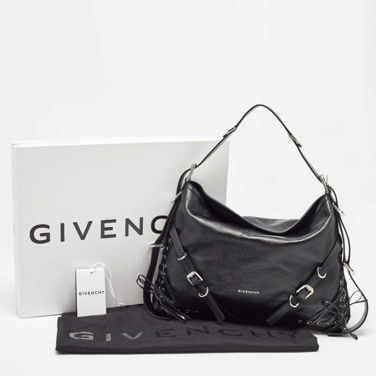 Pre Owned Givenchy Black Leather Medium Corset Voyou Shoulder Bag