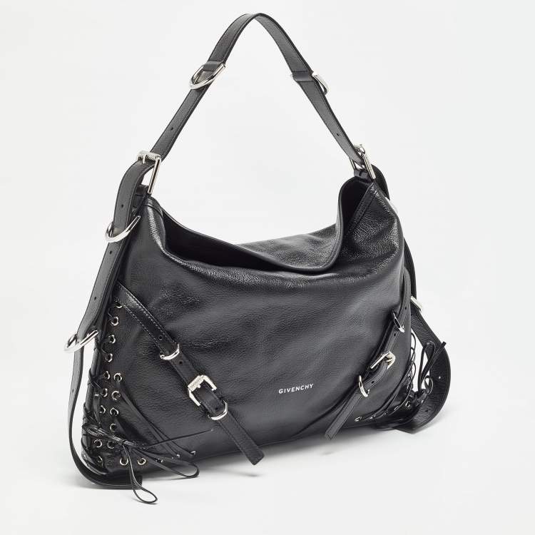 Pre Owned Givenchy Black Leather Medium Corset Voyou Shoulder Bag