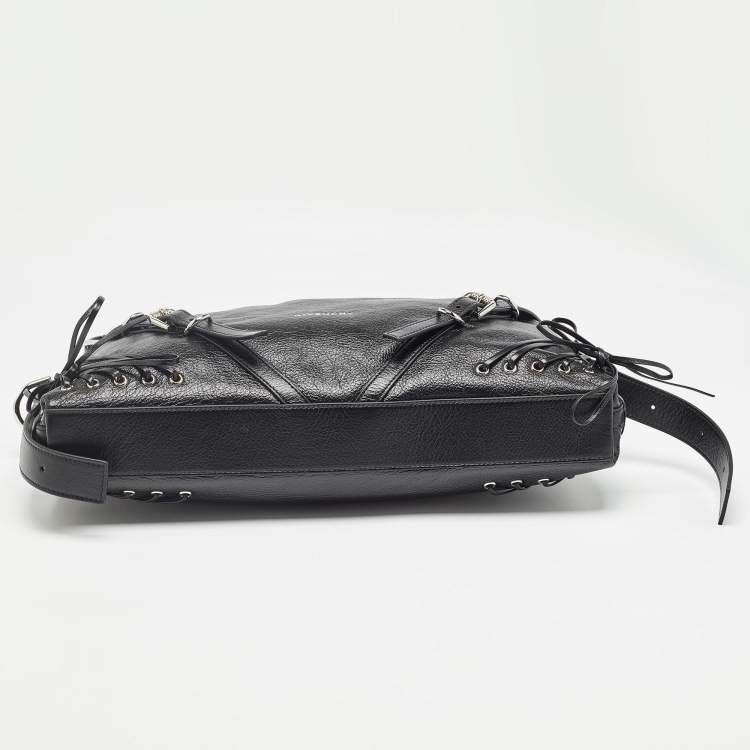 Pre Owned Givenchy Black Leather Medium Corset Voyou Shoulder Bag