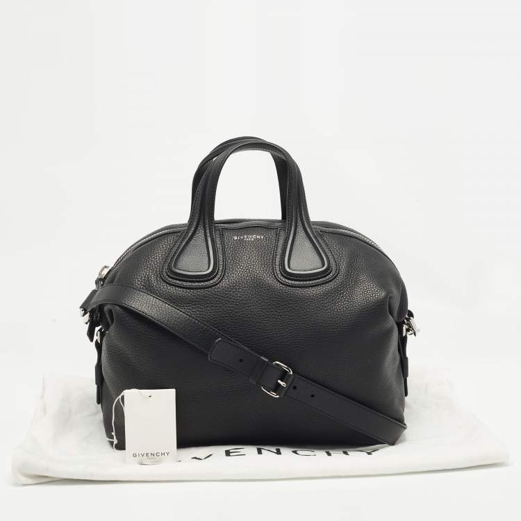 Pre Owned Givenchy Black Leather Medium Nightingale Bag