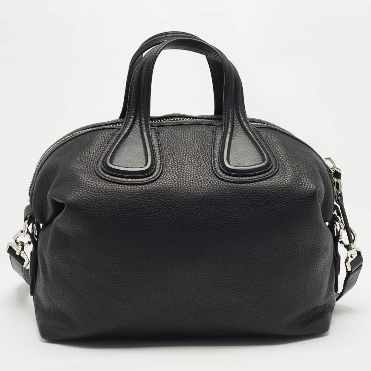 Pre Owned Givenchy Black Leather Medium Nightingale Bag