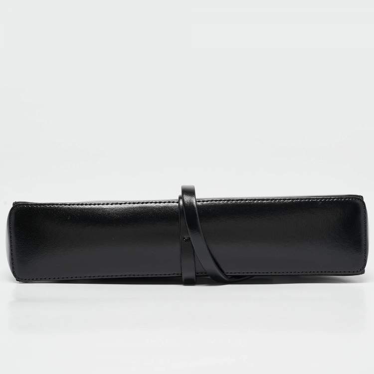 Pre Owned Givenchy Black Glossy Leather Cut Out Chain Bag