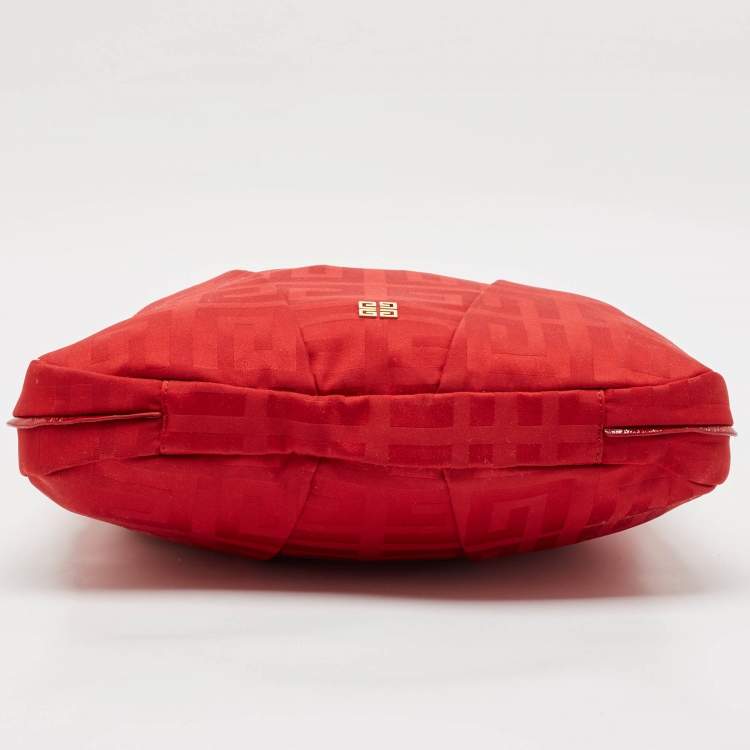Pre Owned Givenchy Red Signature Fabric Top Handle Bag