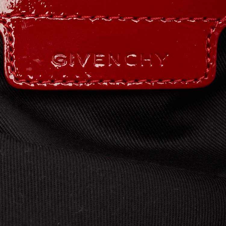 Pre Owned Givenchy Red Signature Fabric Top Handle Bag