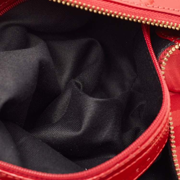 Pre Owned Givenchy Red Signature Fabric Top Handle Bag