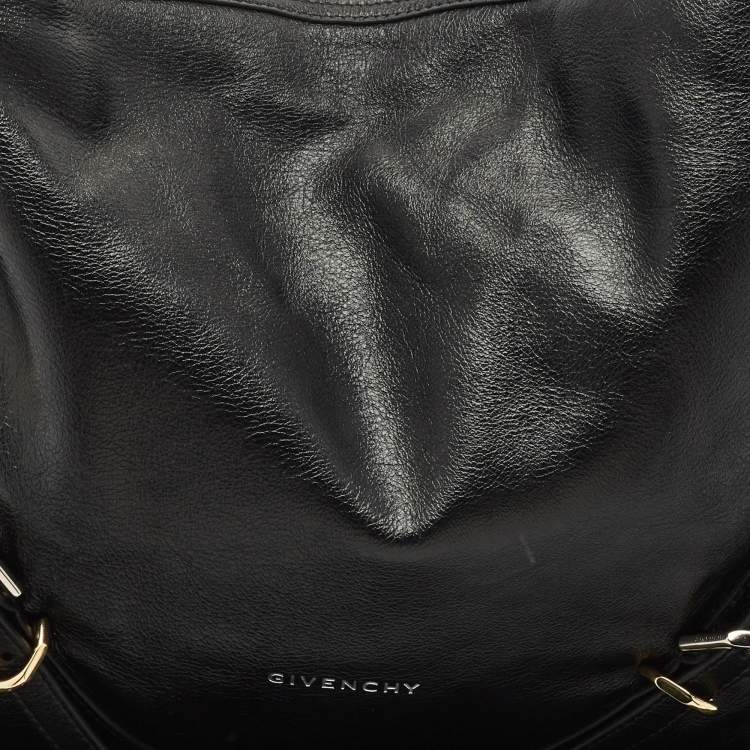 Pre Owned Givenchy Black Leather Medium Voyou Shoulder Bag
