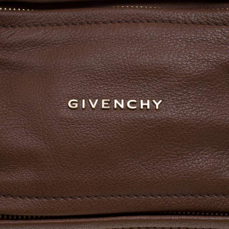 Pre Owned Givenchy Brown Leather Pandora Messenger Bag