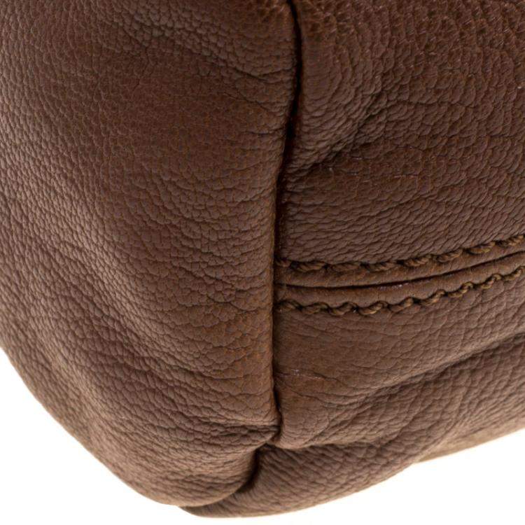 Pre Owned Givenchy Brown Leather Pandora Messenger Bag