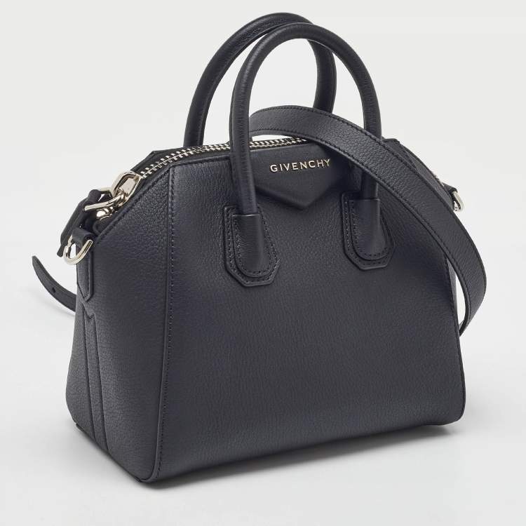 Pre Owned Givenchy Black Leather Mini Antigona Satchel