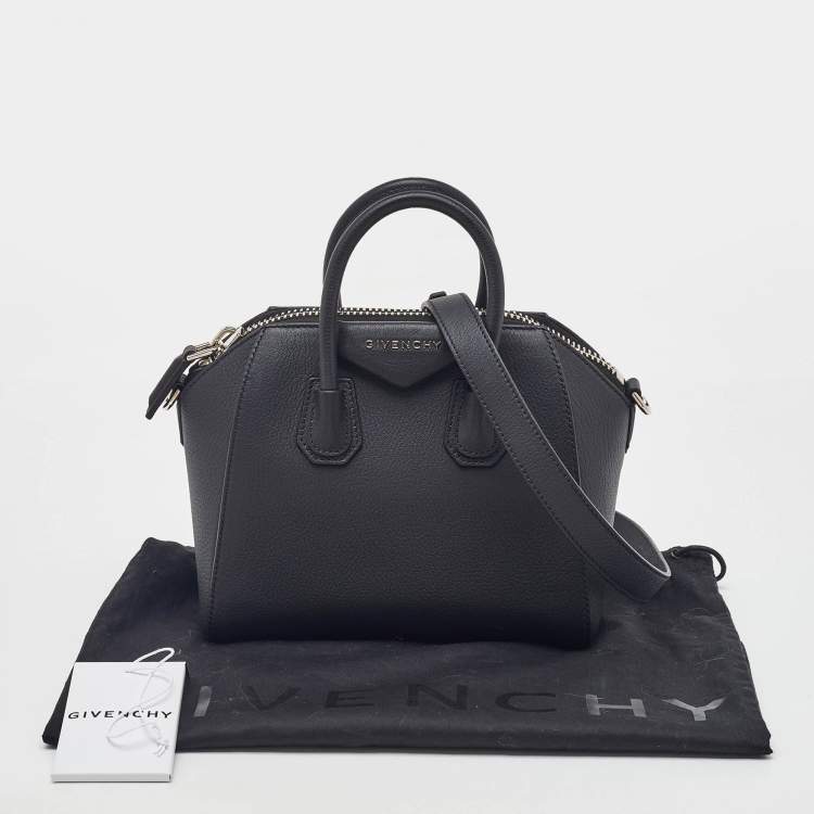 Pre Owned Givenchy Black Leather Mini Antigona Satchel