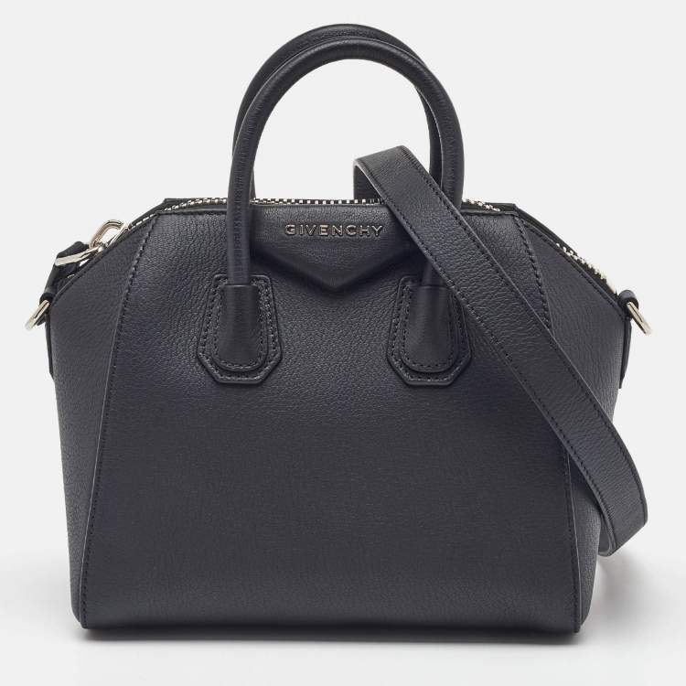 Pre Owned Givenchy Black Leather Mini Antigona Satchel