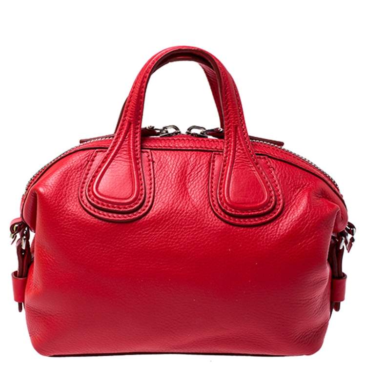 Pre Owned Givenchy Red Leather Mini Nightingale Bag