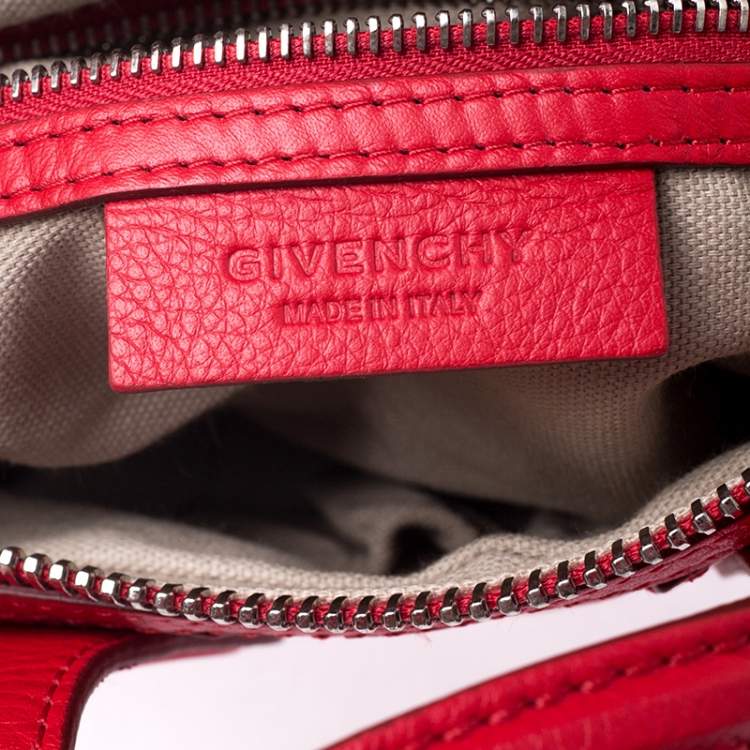 Pre Owned Givenchy Red Leather Mini Nightingale Bag