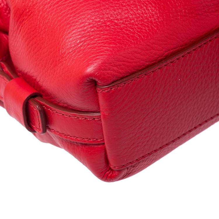 Pre Owned Givenchy Red Leather Mini Nightingale Bag