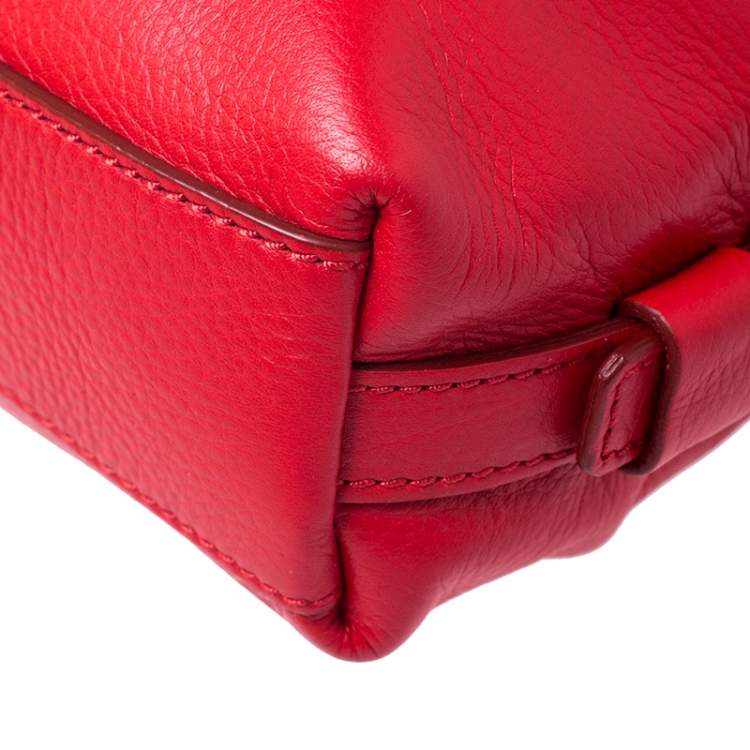 Pre Owned Givenchy Red Leather Mini Nightingale Bag