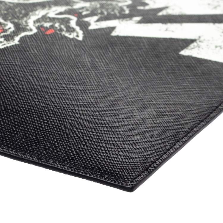 Pre Owned Givenchy Black Leather Capricorn Horoscope Pouch