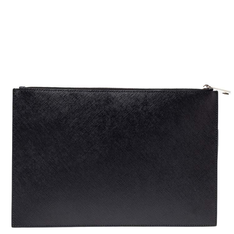 Pre Owned Givenchy Black Leather Capricorn Horoscope Pouch