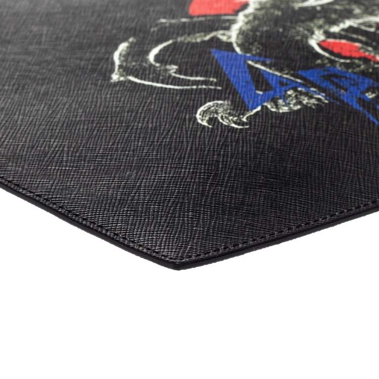 Pre Owned Givenchy Black Leather Capricorn Horoscope Pouch