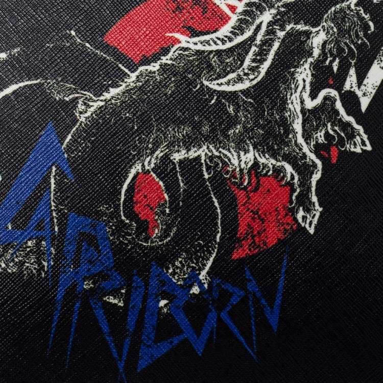 Pre Owned Givenchy Black Leather Capricorn Horoscope Pouch