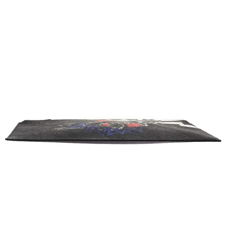 Pre Owned Givenchy Black Leather Capricorn Horoscope Pouch