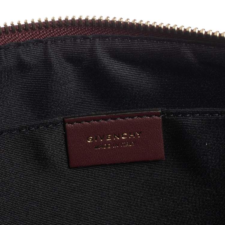 Pre Owned Givenchy Beige Canvas Bond Pouch Clutch
