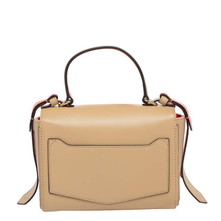 Pre Owned Givenchy Beige Leather Eden Top Handle Bag