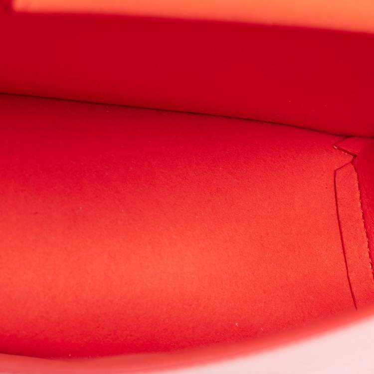 Pre Owned Givenchy Orange Leather Bow Cut Flap Shoulder Bag