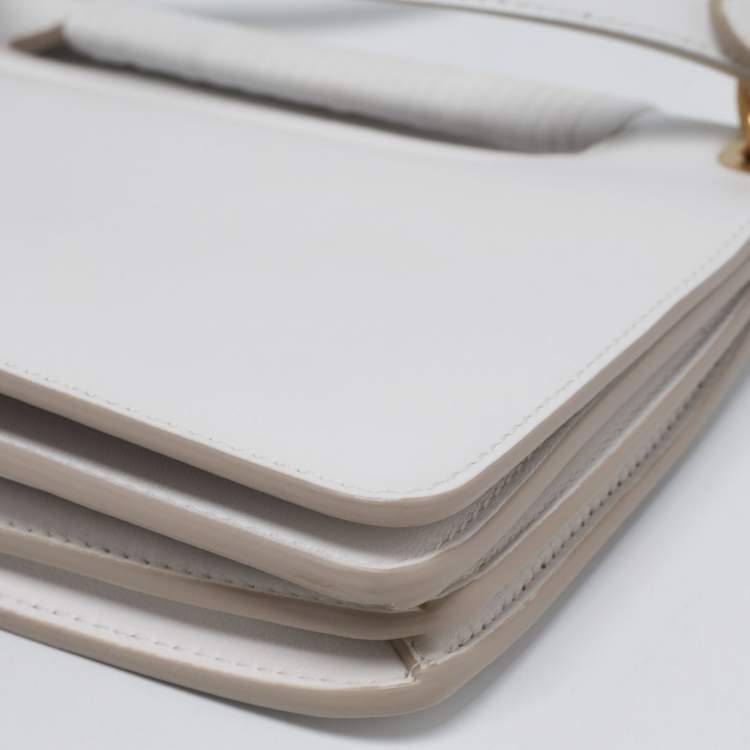 Pre Owned Givenchy White Leather Small Whip Shoulder Bag