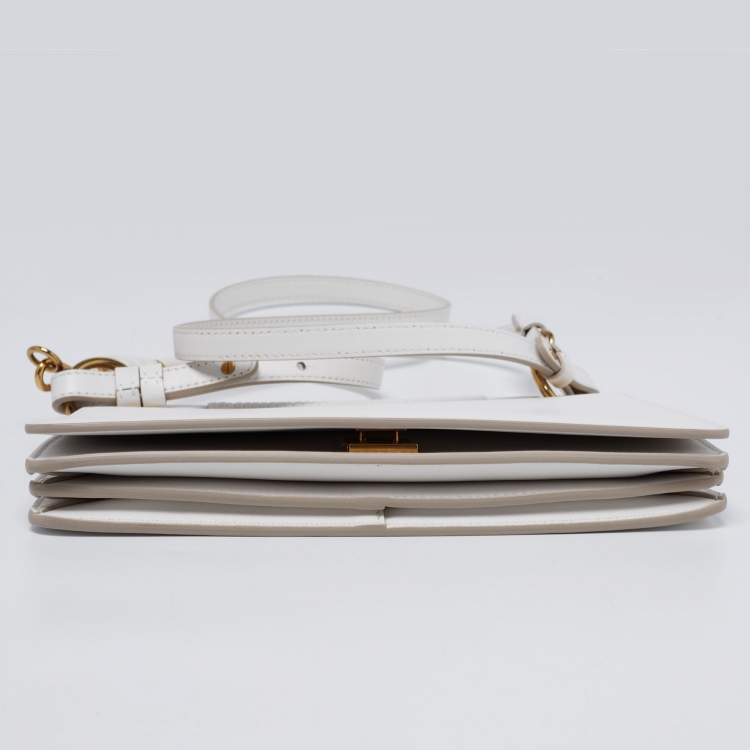 Pre Owned Givenchy White Leather Small Whip Shoulder Bag