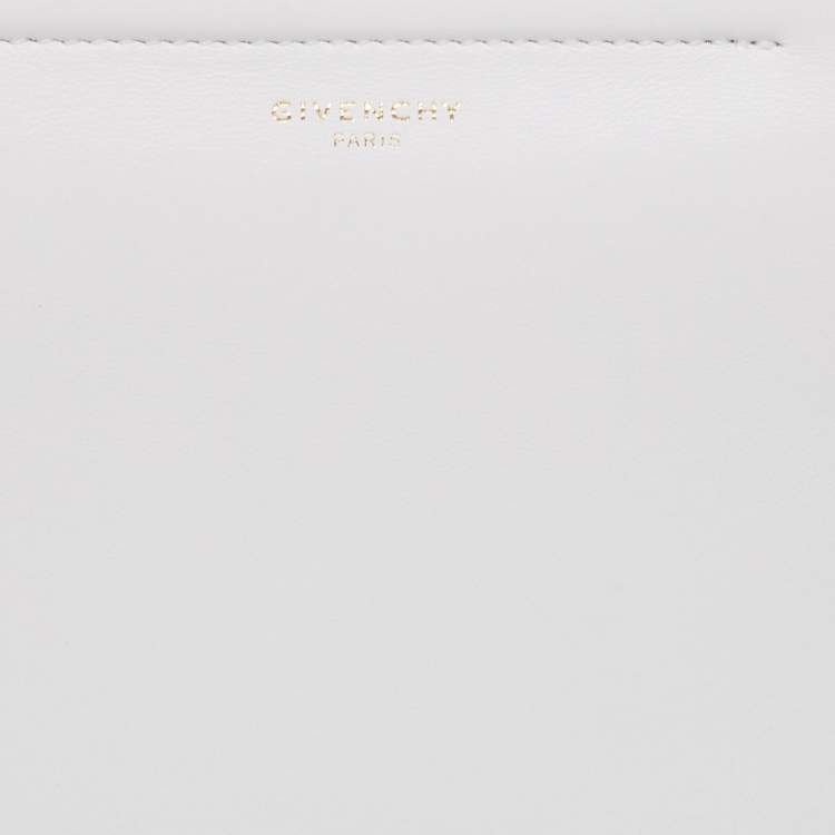 Pre Owned Givenchy White Leather Small Whip Shoulder Bag
