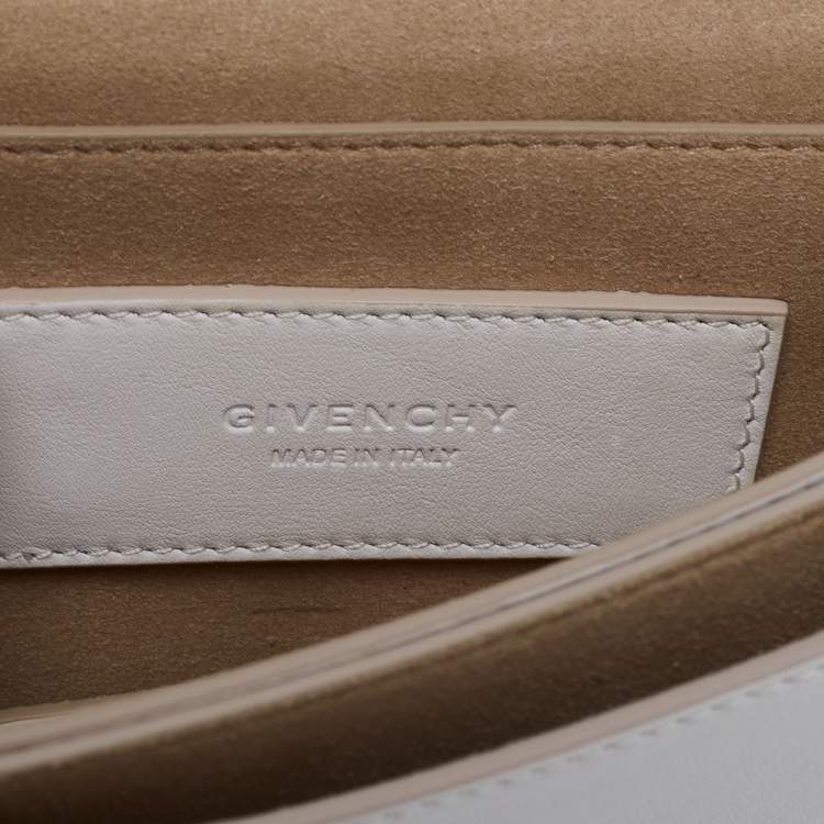 Pre Owned Givenchy White Leather Small Whip Shoulder Bag