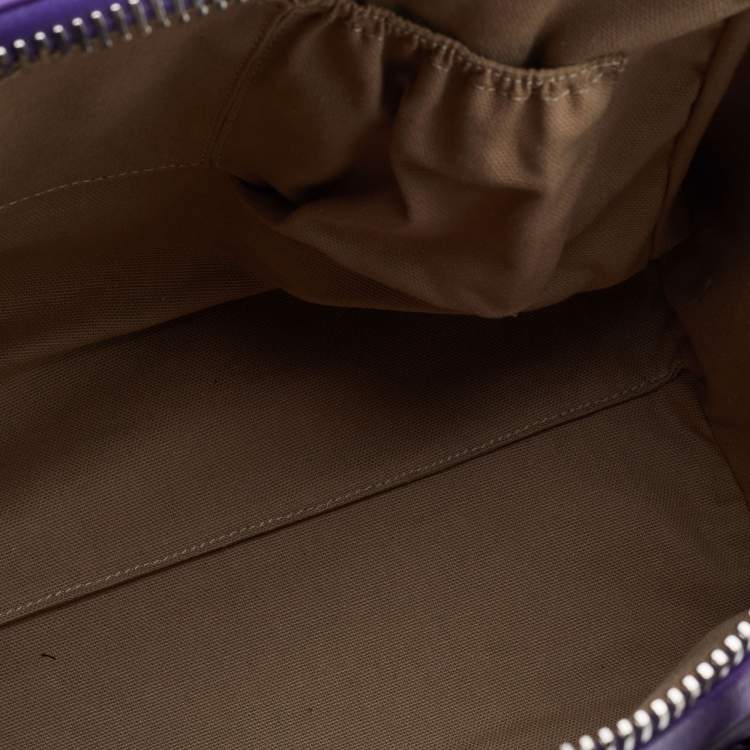 Pre Owned Givenchy Purple Leather Medium Antigona Satchel 