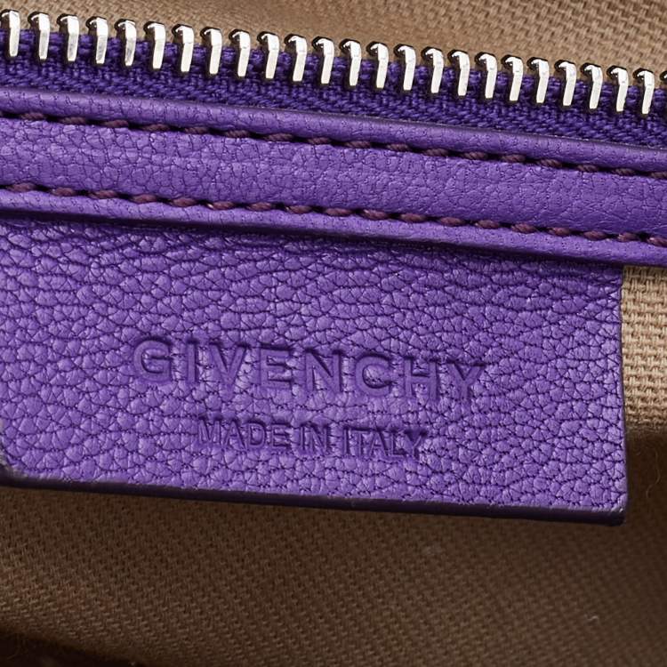 Pre Owned Givenchy Purple Leather Medium Antigona Satchel 