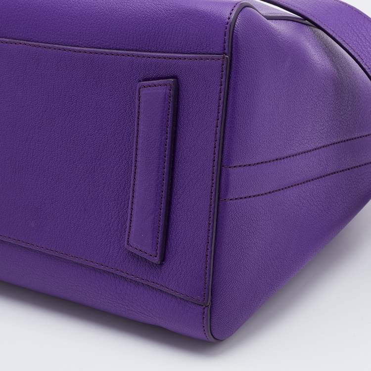 Pre Owned Givenchy Purple Leather Medium Antigona Satchel 