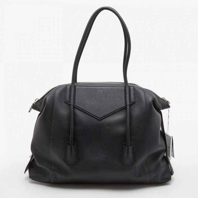 Pre Owned Givenchy Black Leather Large Antigona Soft Tote