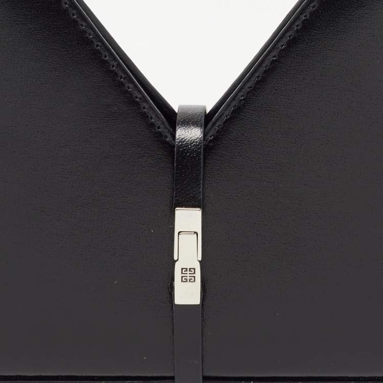 Pre Owned Givenchy Black Leather Micro Cut Out Bag
