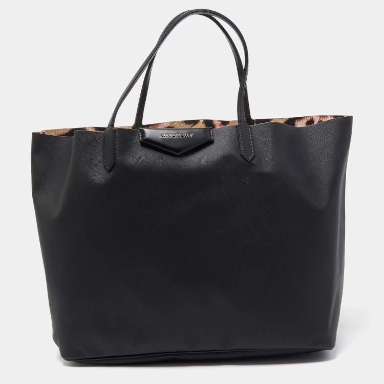 Givenchy Black Coated Canvas Large Antigona Shopper Tote Givenchy