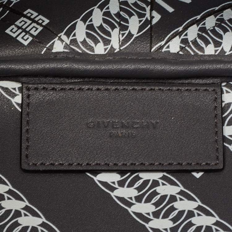 Pre Owned Givenchy Grey/White Leather Wing Shopping Tote