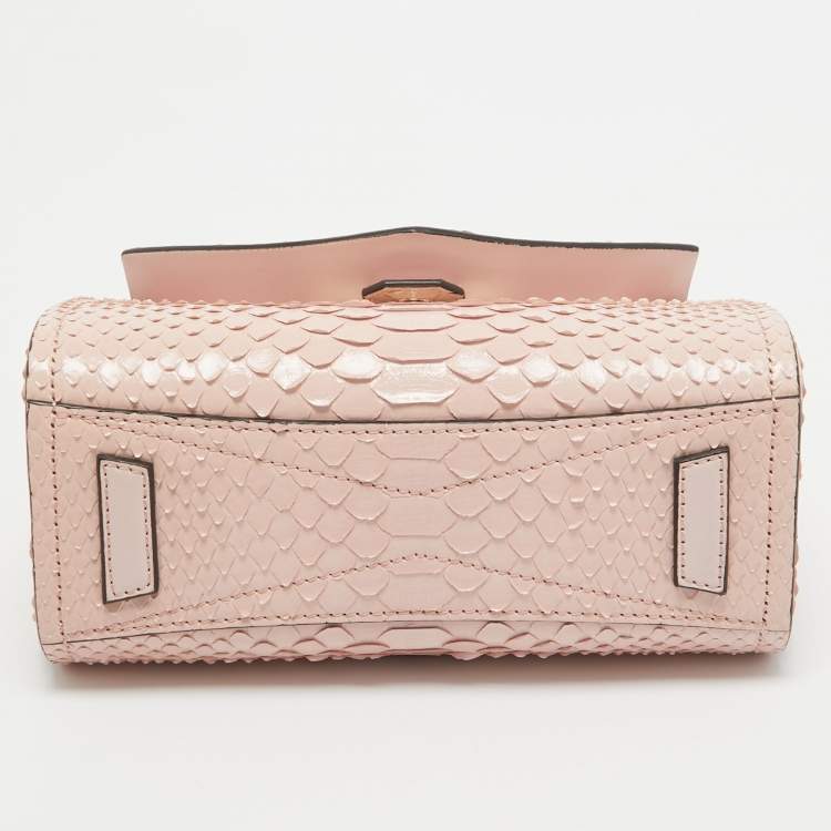 Pre Owned Givenchy Light Pink Python Mystic Top Handle Bag