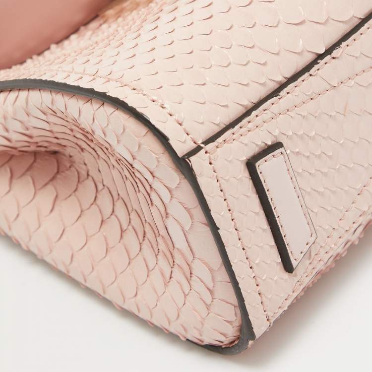 Pre Owned Givenchy Light Pink Python Mystic Top Handle Bag