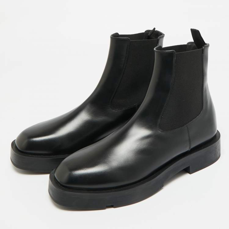 Pre Owned Givenchy Chelsea Size 38.5 Black Leather Ankle Length Boots
