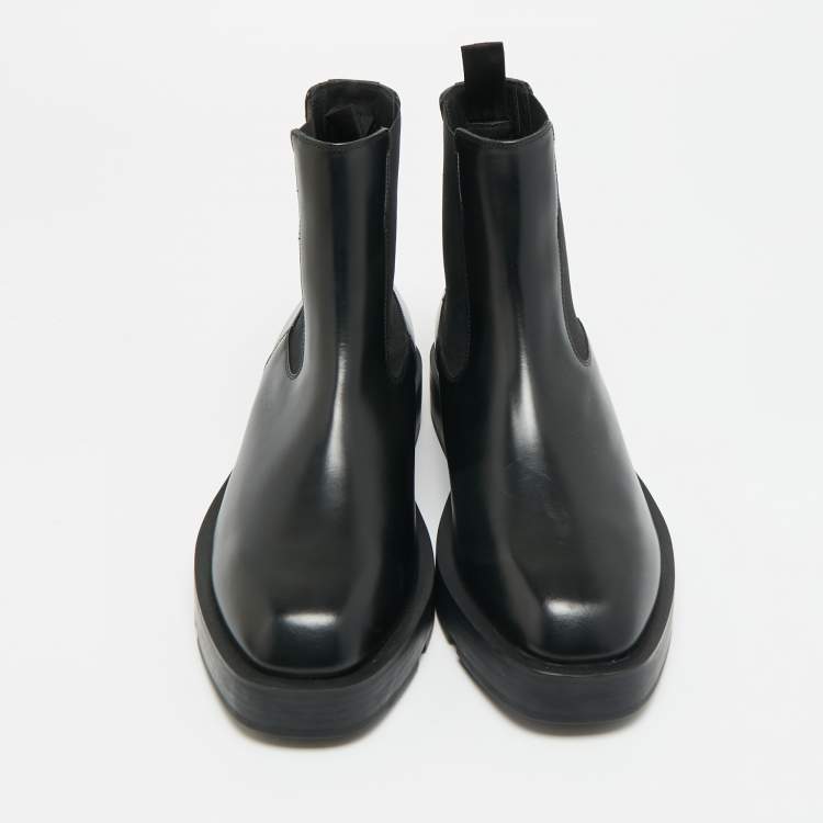 Pre Owned Givenchy Chelsea Size 38.5 Black Leather Ankle Length Boots
