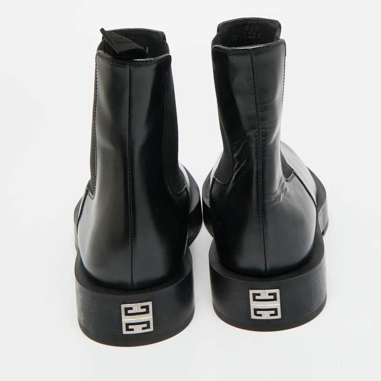 Pre Owned Givenchy Chelsea Size 38.5 Black Leather Ankle Length Boots