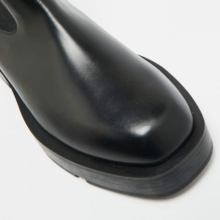 Pre Owned Givenchy Chelsea Size 38.5 Black Leather Ankle Length Boots