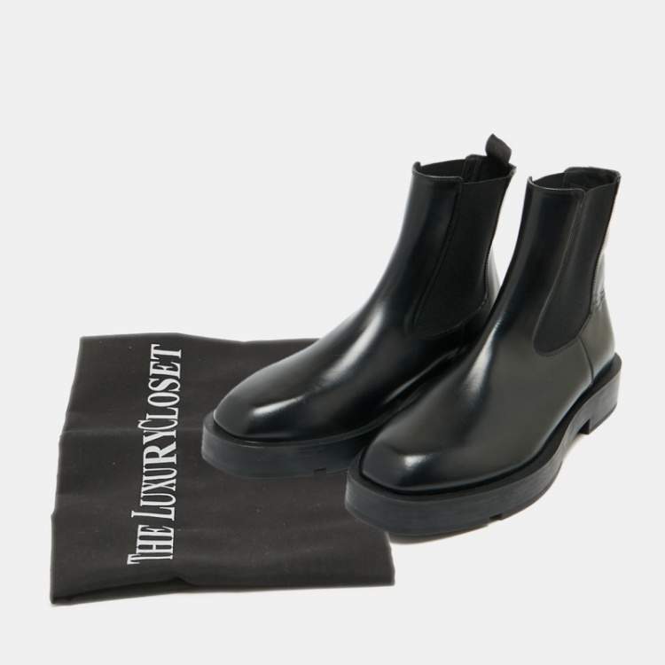 Pre Owned Givenchy Chelsea Size 38.5 Black Leather Ankle Length Boots