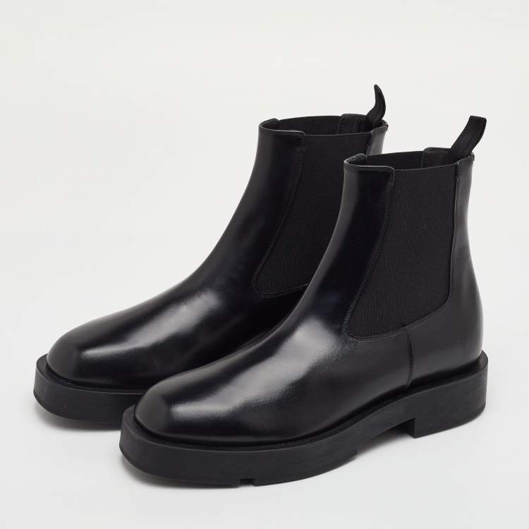Pre Owned Givenchy Size 38 Black Leather Ankle Length Chelsea Boots