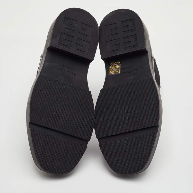 Pre Owned Givenchy Size 38 Black Leather Ankle Length Chelsea Boots