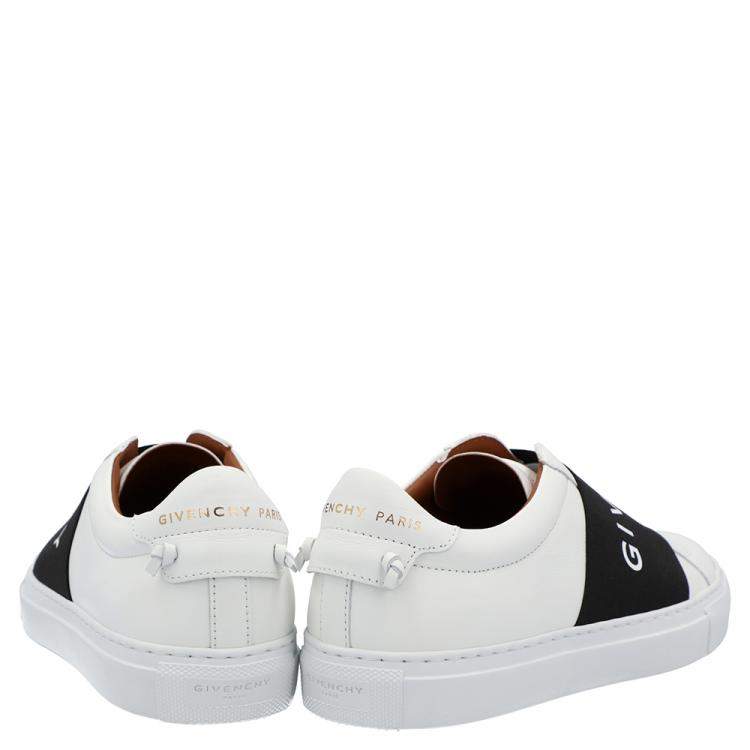Pre Owned Givenchy White/Black Urban Street Logo Sneakers Size EU 36.5
