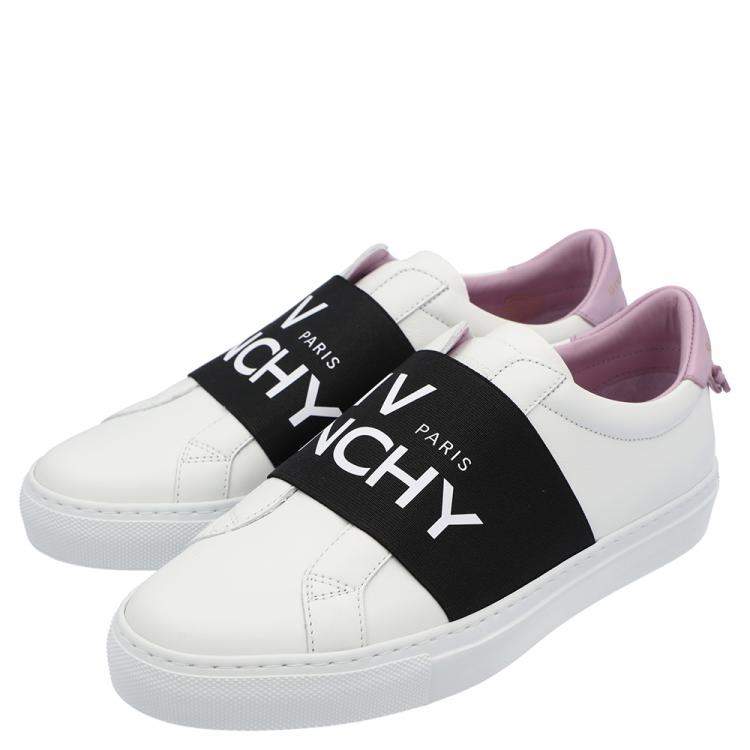 Pre Owned Givenchy White/Black/Purple Urban Street Logo Sneakers Size EU 36