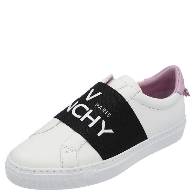 Pre Owned Givenchy White/Black/Purple Urban Street Logo Sneakers Size EU 36.5